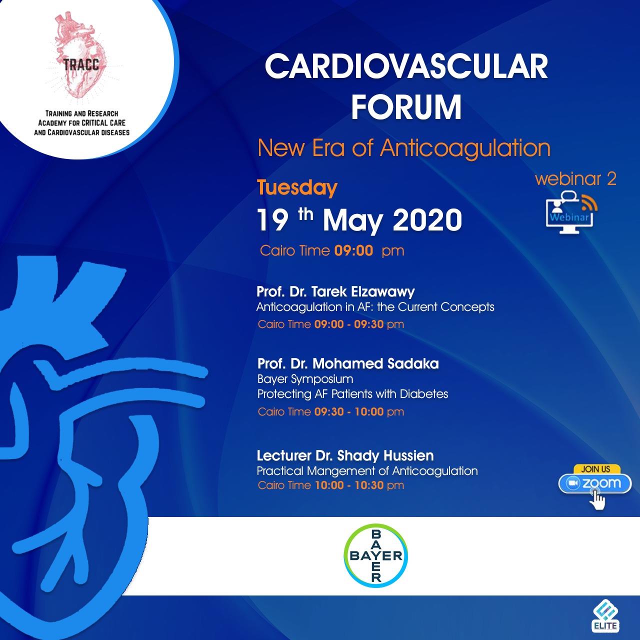2nd Webinar Cardiovascular Forum (TRACC) Training & Research Academy for Critical Care & Cardiovascular diseases